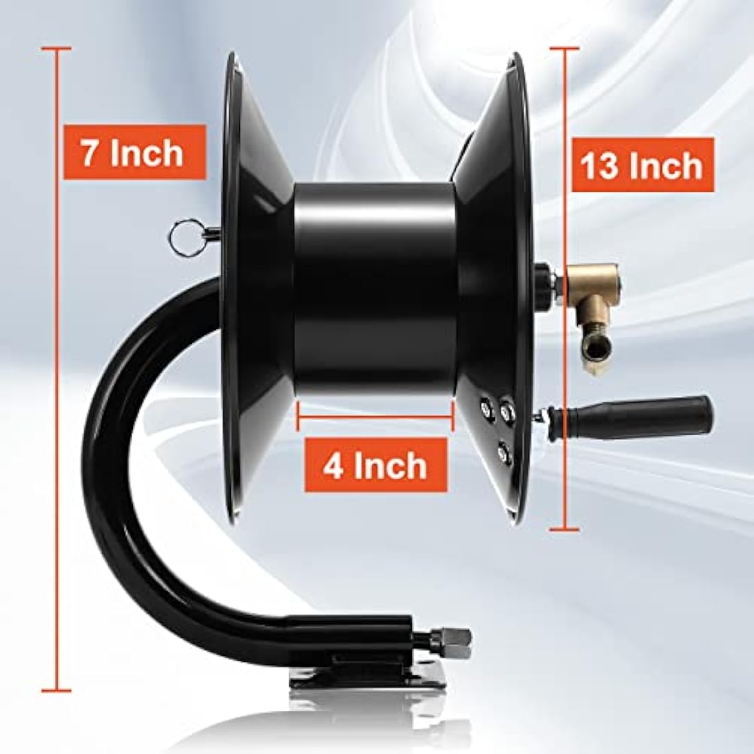 Tool Daily Pressure Washer Hose Reel, Heavy Duty Steel 30M Hose Reel for Pressure Washer