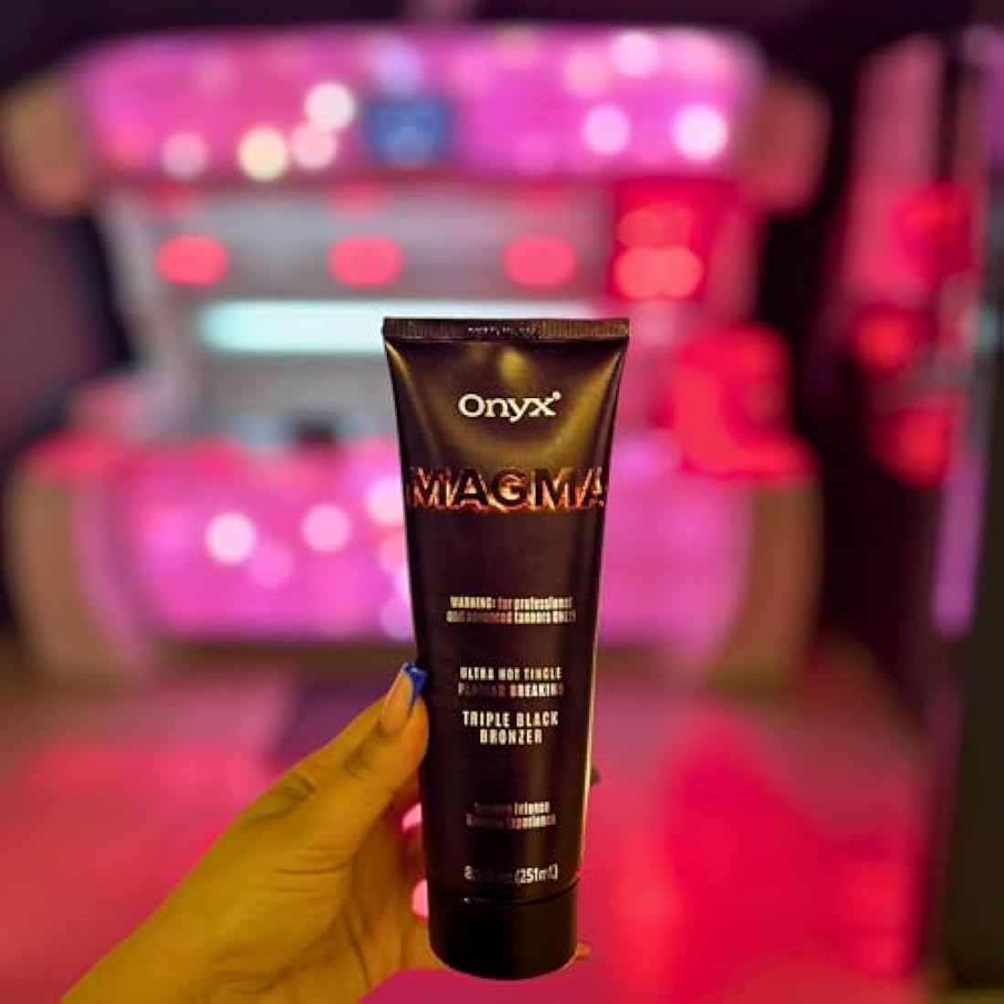 Onyx Magma Tingle Sunbed Cream | Advanced Bronzer for Ultra Dark Tan | Indoor & Outdoor Tanning Lotion with Intense Warming Effect | Hydrating Accelerator for Smooth, Lasting, and Even Results