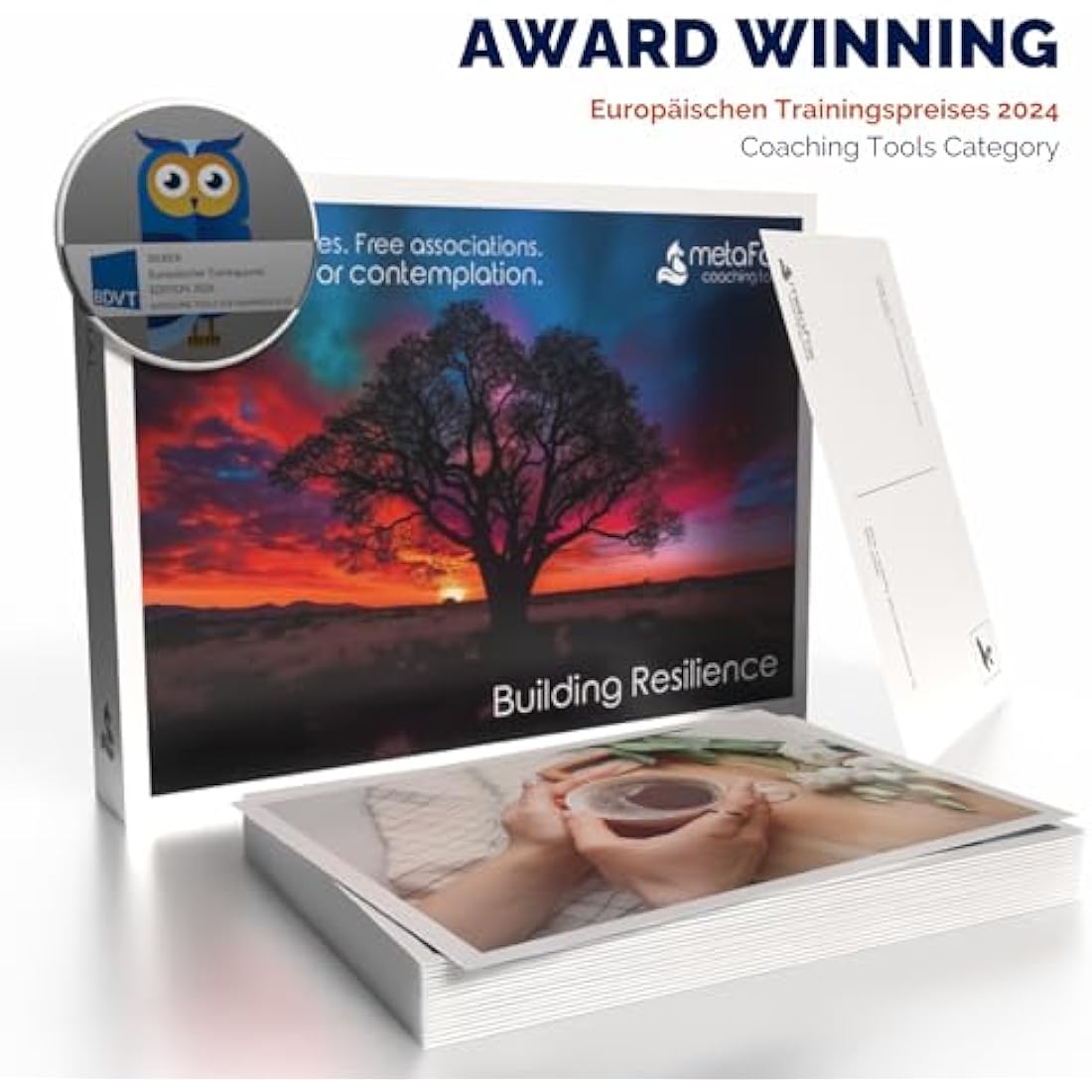 metaFox 'Building Resilience' - 52 Therapy Cards for Fostering Resilience, Acceptance, Coping Skills, and Empowerment - Use as Therapy Tools, Mindfulness Cards and Motivational Cards