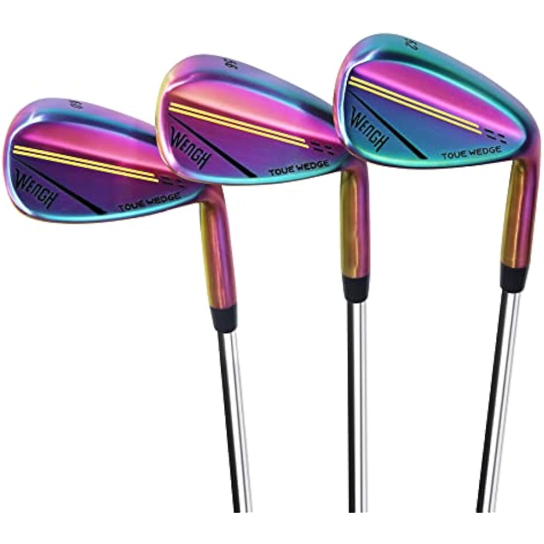 WENGH Golf Wedge Set for Men Right Handed –Including 52 56 60 Degree Golf Wedges-35 inches-Available in Black and Rainbow