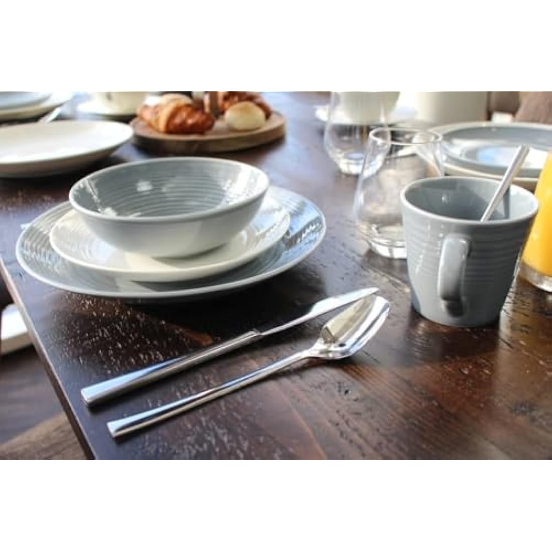 Royal Doulton Gordon Ramsay Maze White Collection Stoneware Set of 12 - Dinner Plates, Side Plates, & Cereal Bowls Ideal for Breakfast, Lunch and Dinner