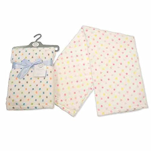 snugglebabys dotty blanket girl pink white supplied one