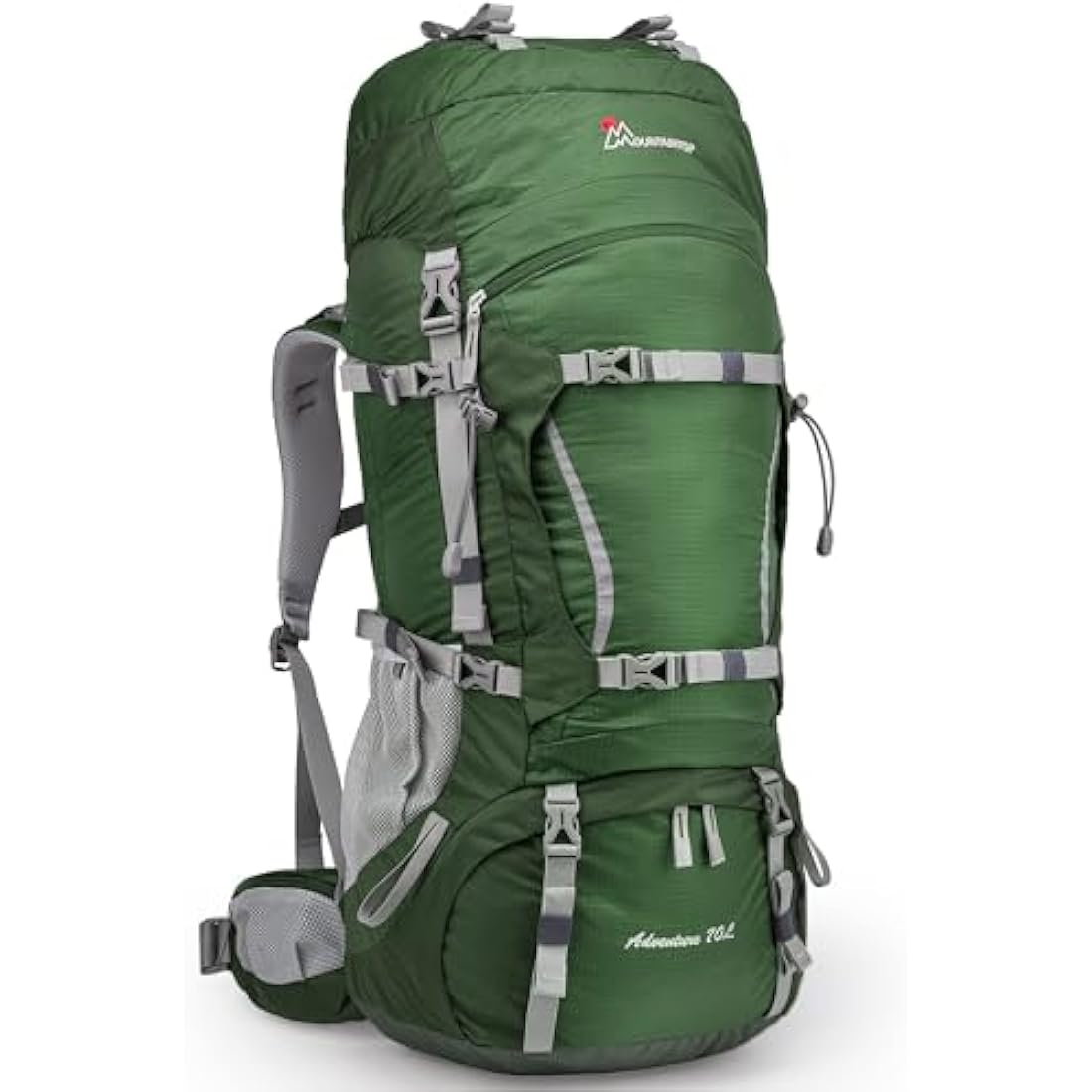 MOUNTAINTOP 70L Hiking Backpack water-resistant Internal Frame Backpacks Large Trekking Mountaineering Rucksack with Rain Cover for Men Women Cover Outdoor
