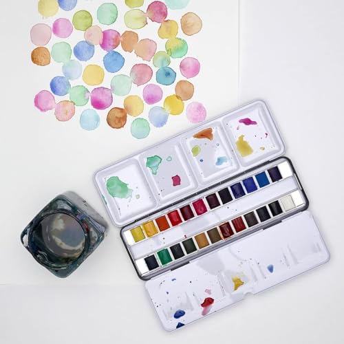 Winsor & Newton, Cotman Watercolour, 'Complete Travel Tin' , 24 x Half Pans