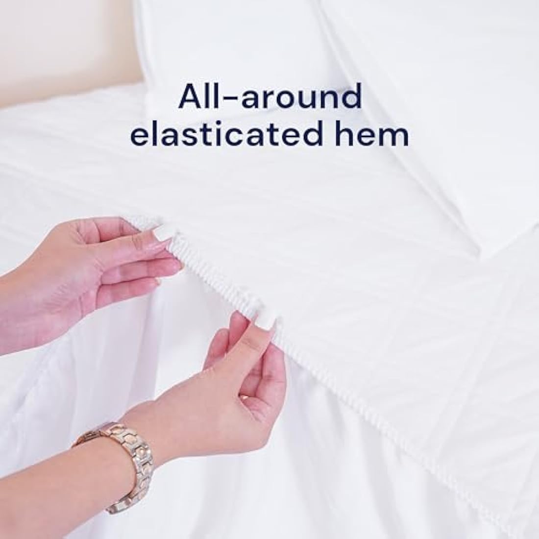 Sheet Story Quilted Mattress Protector King Size - 40cm Deep Pocket - Hypoallergenic King Size Mattress Protector - Kingsize - Not Waterproof