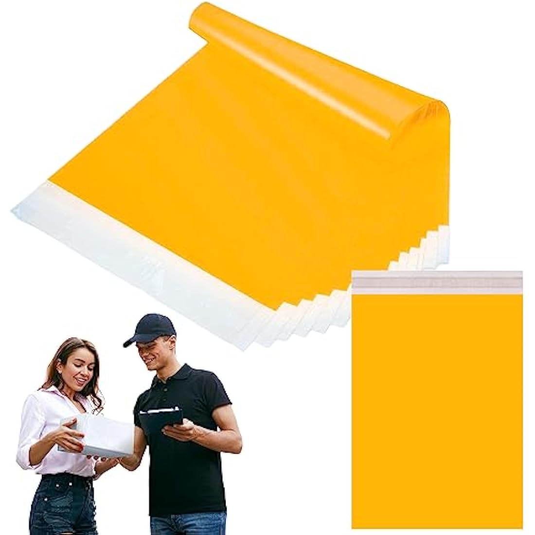 10pcs 50x70cm Yellow Vinted Postage Bags Mailing Bags for Clothes,Mailing Poly Postal Self Seal Bags,Large Parcel Shipping Bags Strong Packaging Bag Delivery Bags Plastic Envelopes for Posting Clothes