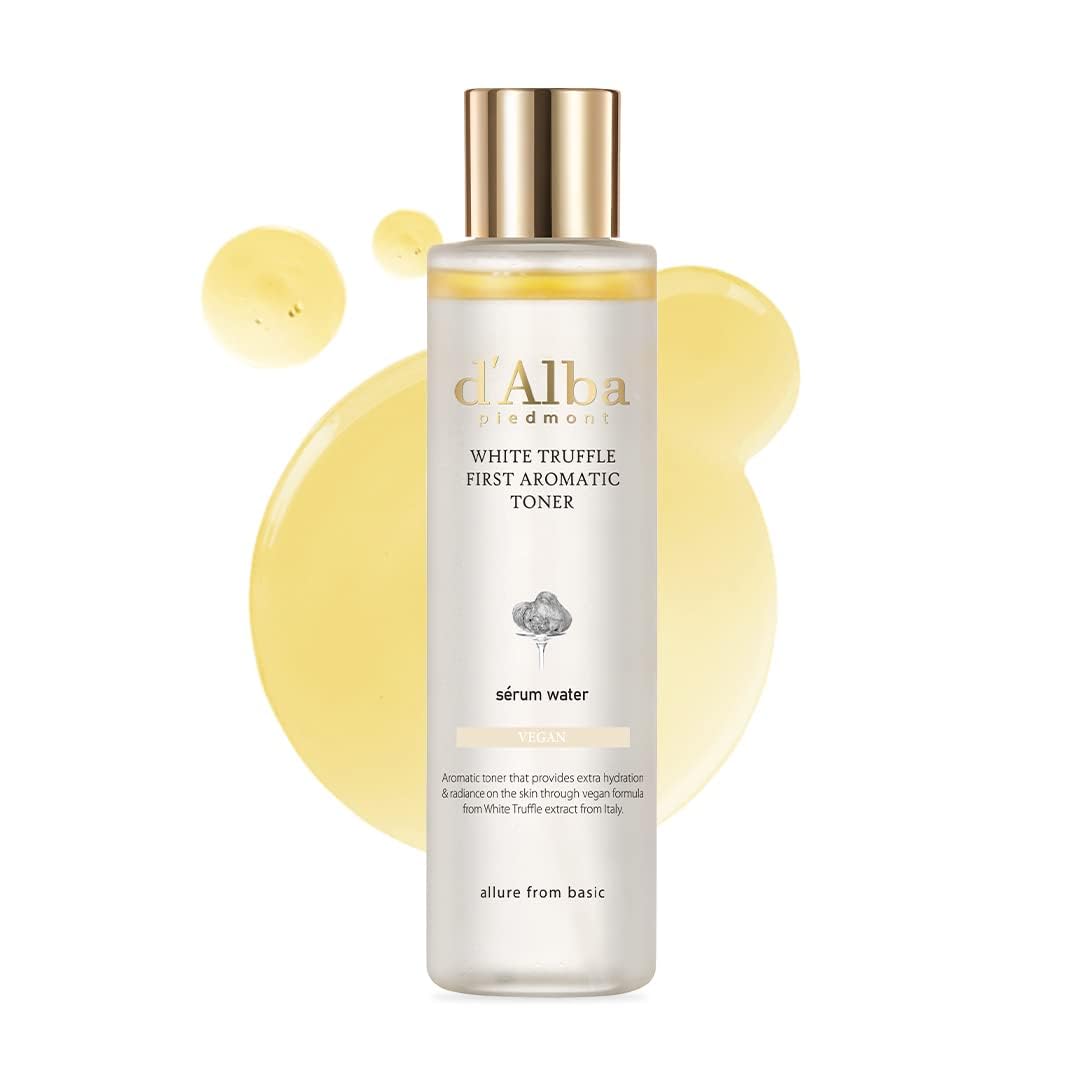 d'alba Italian White Truffle First Aromatic Toner, Vegan Glowy Hydrating Toner, Skin Texture Enhancement, Deep Hydration for Dry and Sensitive Skin,