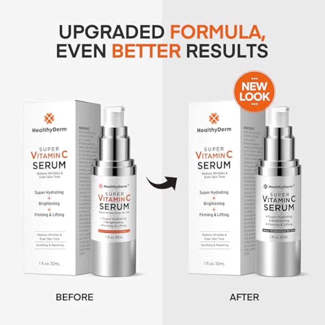 Women's Super Vitamin Face Serum: Anti Aging Facial Skin Care with Hyaluronic Acid, Niacinamide, Peptides, Vit C, E- Face Cream for Mature Women Over 70 60 50