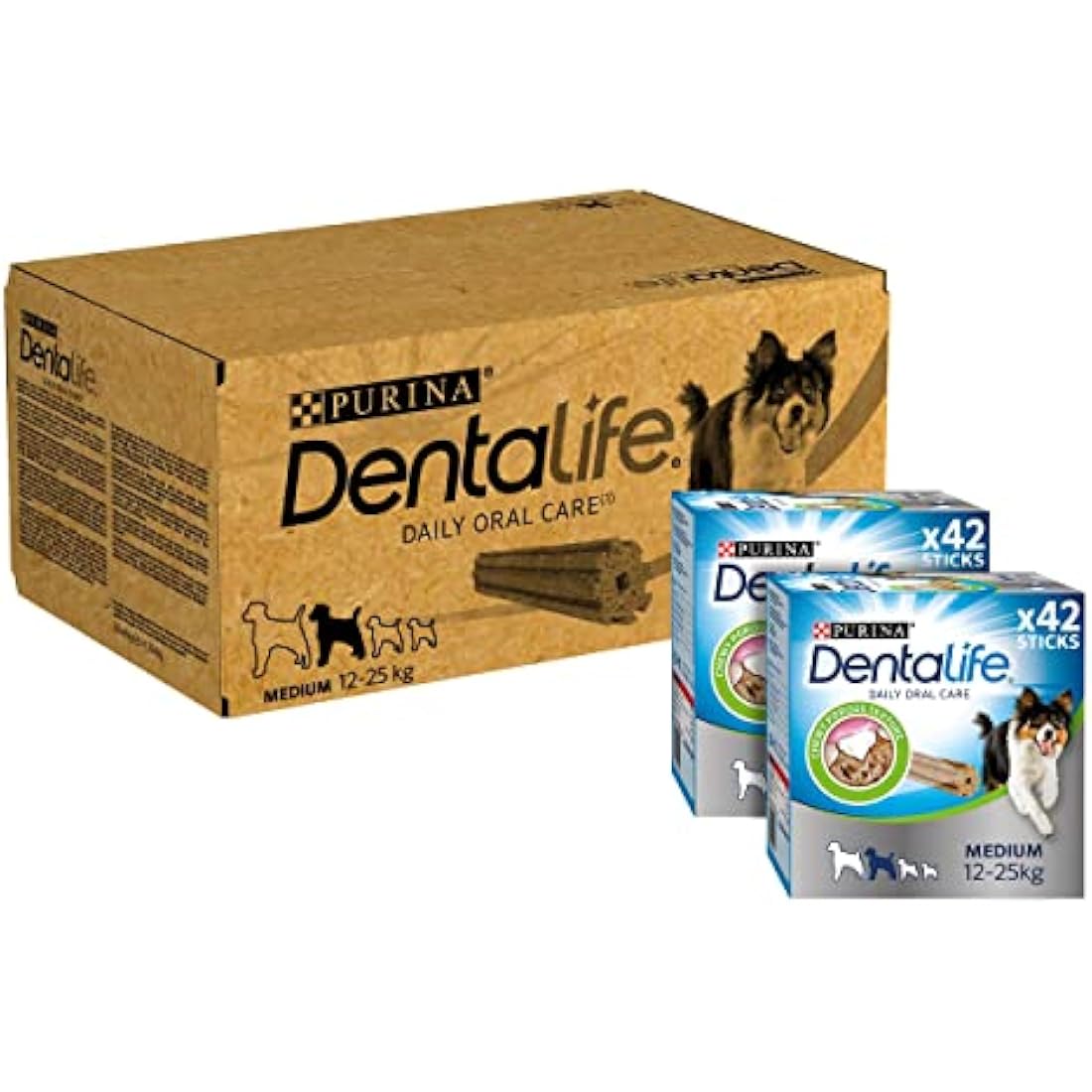 DENTALIFE Medium Dental Chicken Dog Chews 42 Sticks, Pack of 2