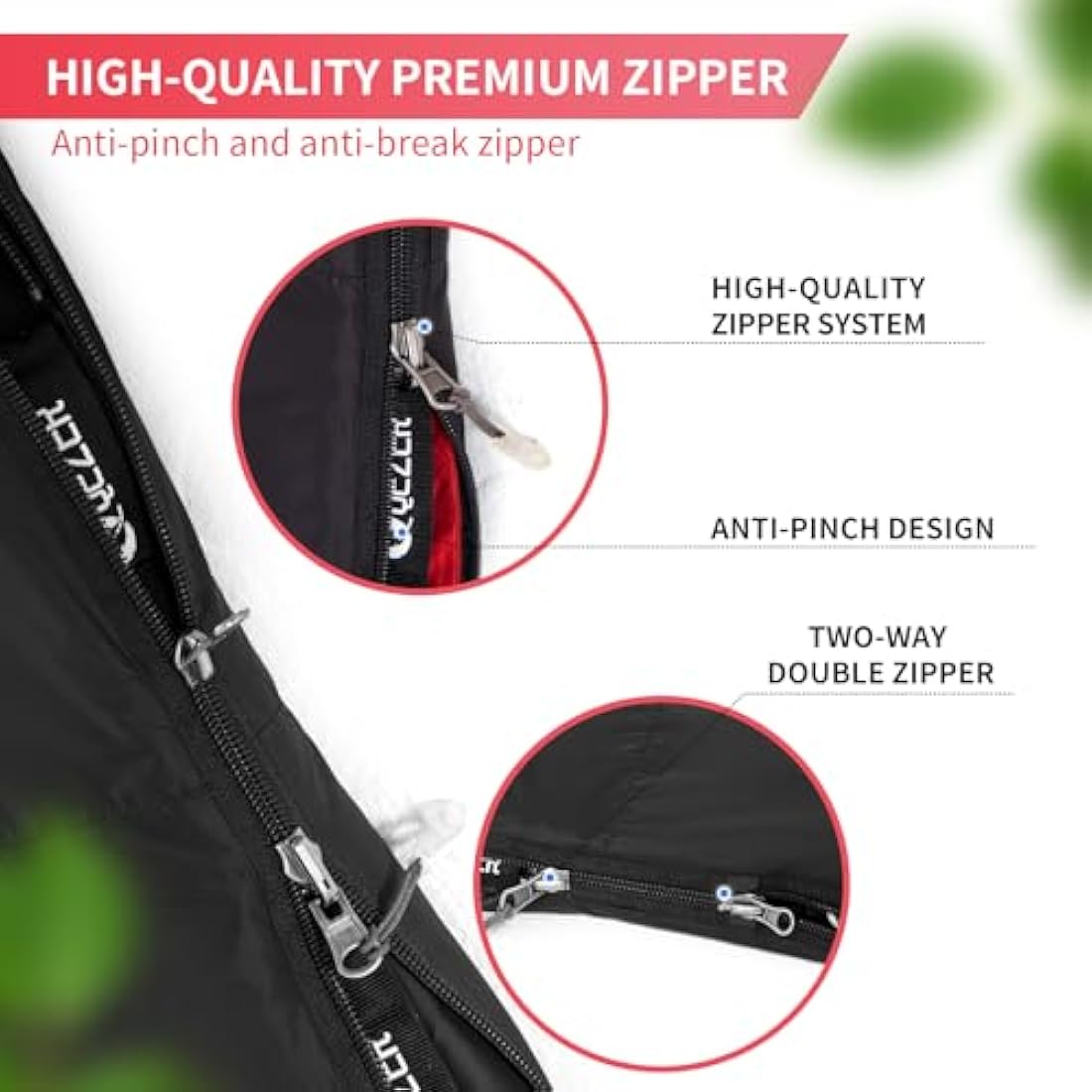 QEZER Down Sleeping Bag,Lightweight Rectangular Winter Sleeping Bag [1180g/1860g] for Adults and Kids 4 Season Camping, Hiking,Warehouse and Moutaineering Outdoor