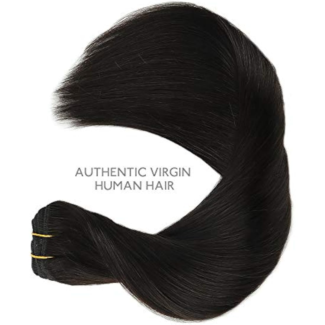 WENNALIFE Clip In Hair Extensions, 14 Inch 120g 7pcs Real Human Hair, Natural Black