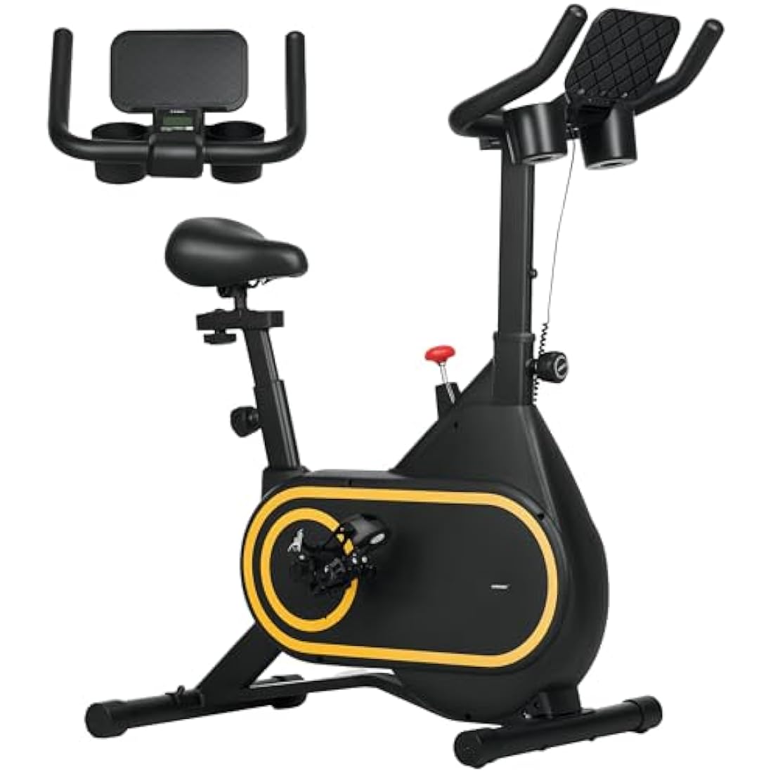 SPORTNOW Exercise Bike, Magnetic Indoor Cycling Bike, 264lbs Weight Capacity Stationary Bike, with Silent Flywheel, LCD Display, Bottle/Tablet Holder, Comfortable Seat, for Home Cardio Workout