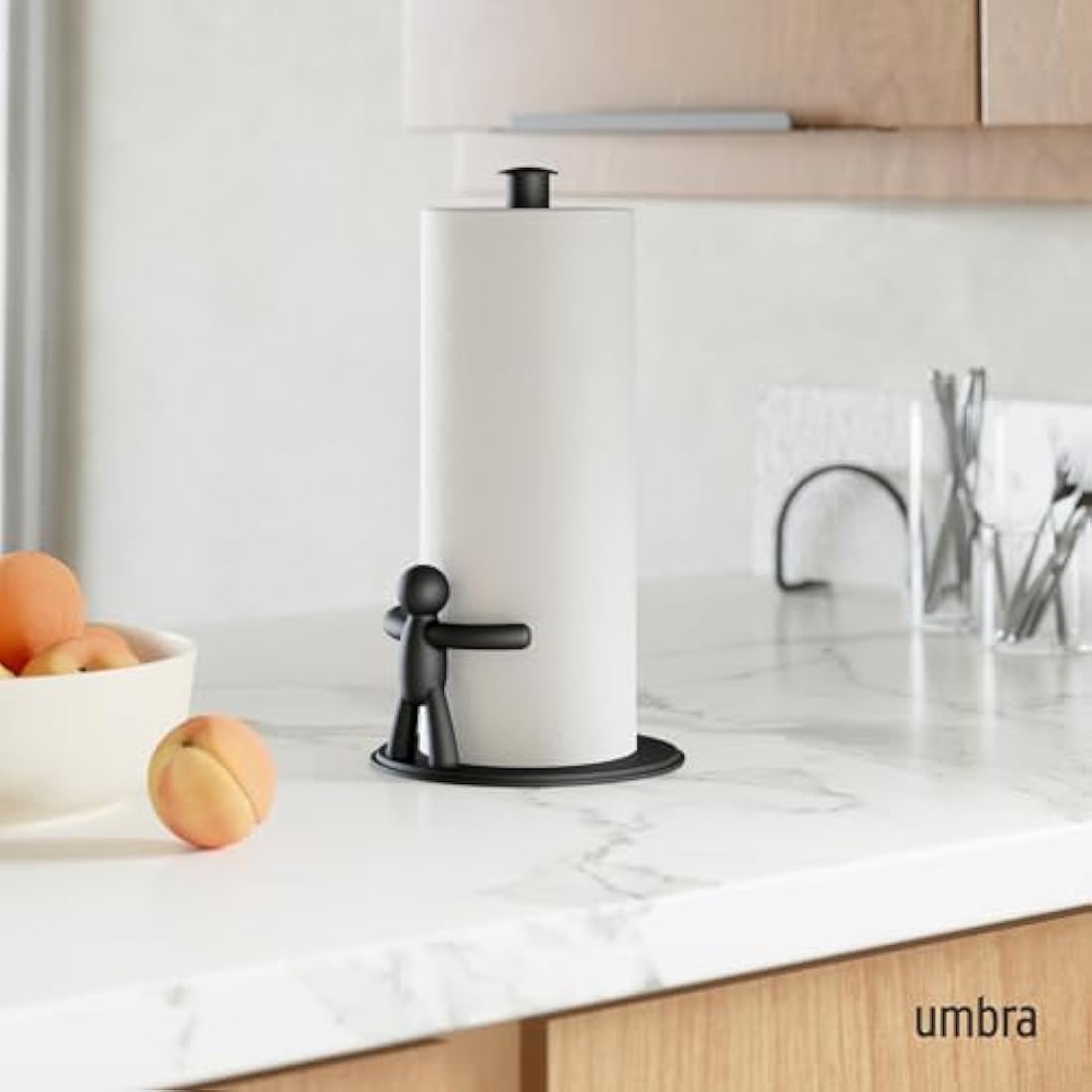 Umbra Buddy Counter Top Paper Towel Holder, Black, 11 x 3.5"