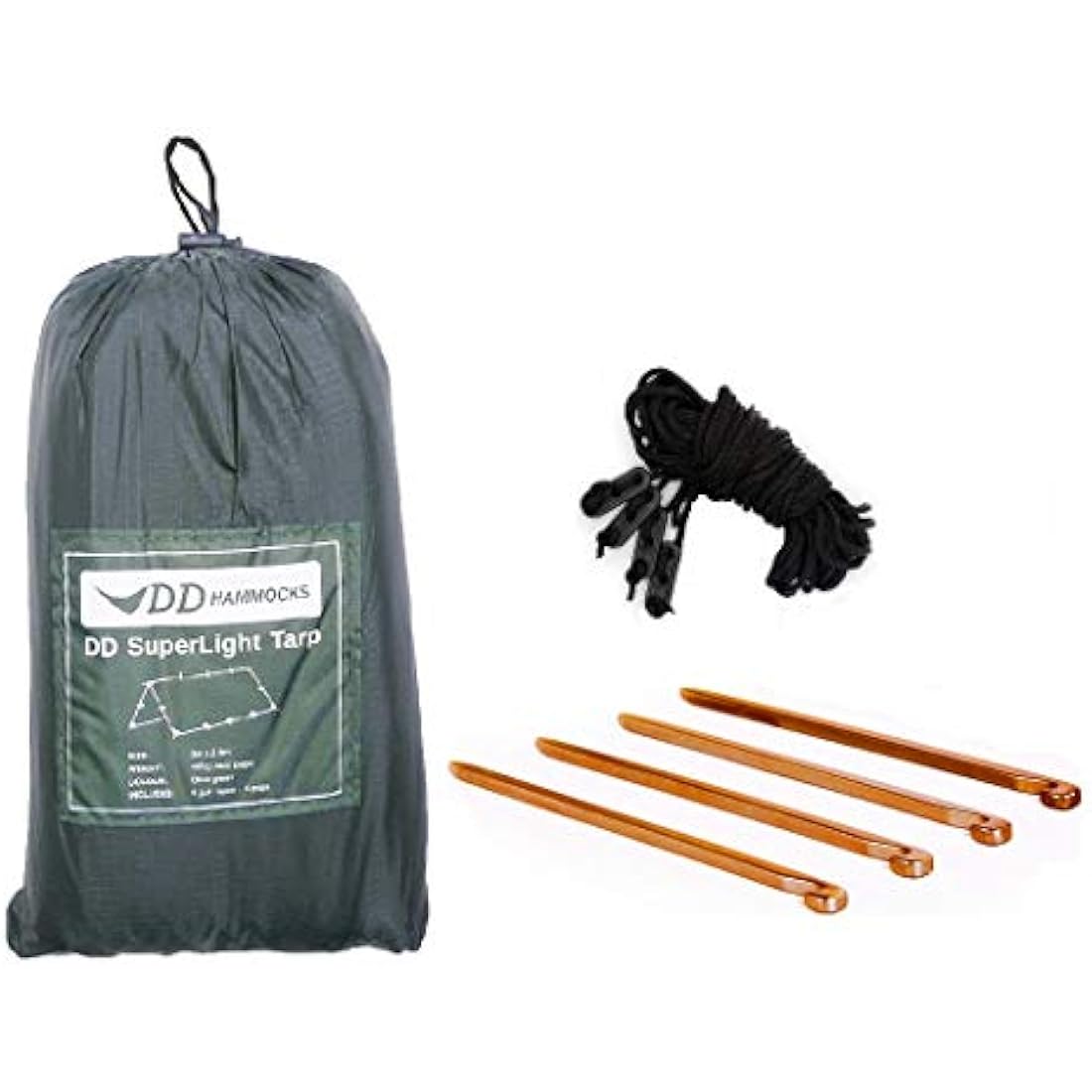 DD Hammocks - DD SuperLight Tarp - Fully Waterproof Tarp Shelter For Light Fast Backpacking Camping And Expedition Sports