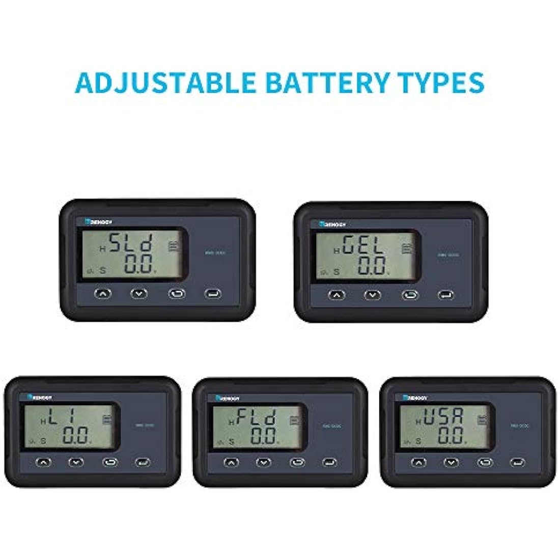 Renogy Monitoring Screen for 12V 30/50A DC-DC MPPT on-board Battery Charger, Flush-mount with Backlit LCD, Real-time Tracking