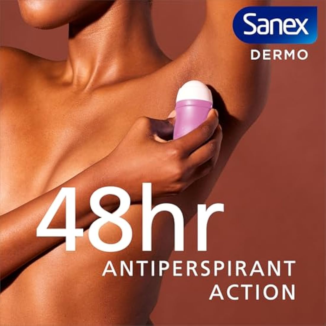 Sanex Dermo Invisible Roll-On Antiperspirant 6x50ml - antiperspirant deodorant - up to 48-hour sweat and odour protection - anti-stain protection - restores skin’s natural pH - dermatologically tested