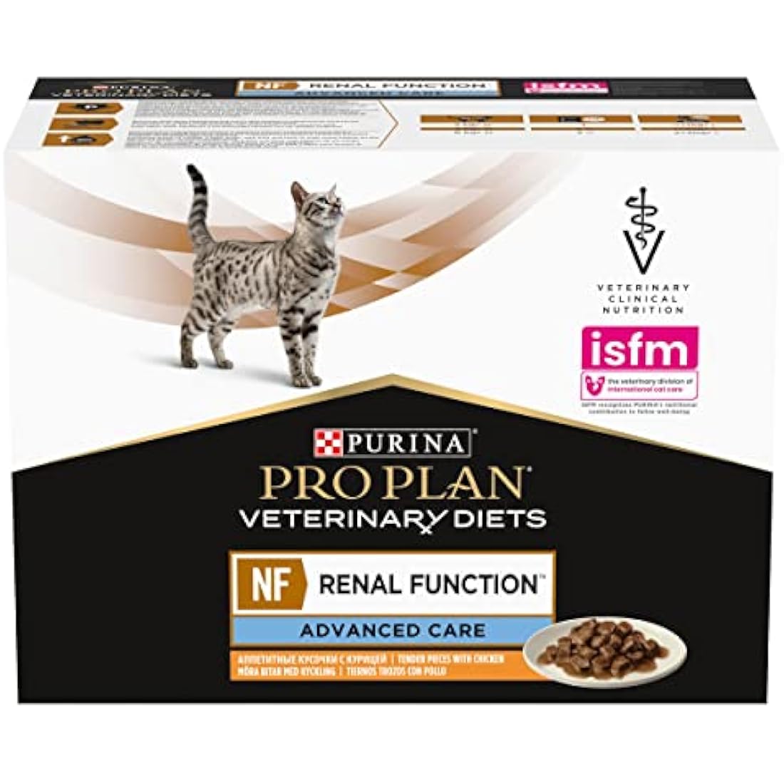 PRO PLAN VETERINARY DIETS NF Advanced Care Renal Function Wet Cat Food Chicken 10x85g, Pack of 4