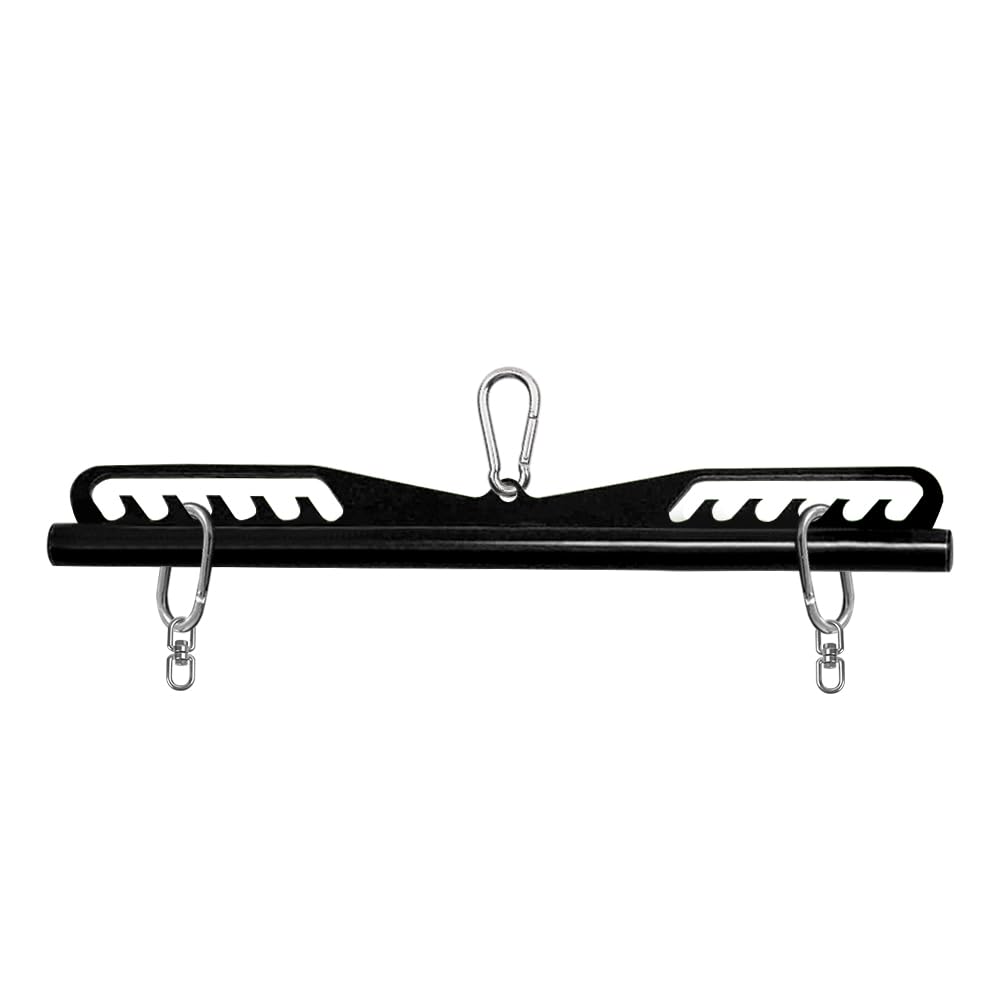 LAT Pull down Bar Accessories Straight Handle spacing Adjustable, Cable Machine Attachment for Pulley System,Weight Fitness Body Training and Strength