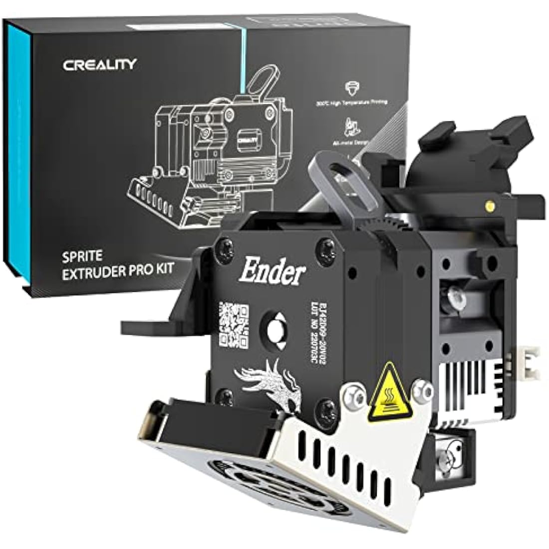 Creality Official Sprite Extruder Pro Direct Drive Extruder Kit All Metal 300℃ High Temperature, Extrusion Force Up to 80N, for Ender 3/Ender 3 Pro/Ender 3 Max,/Ender 3 V2,Support Flexible Filament