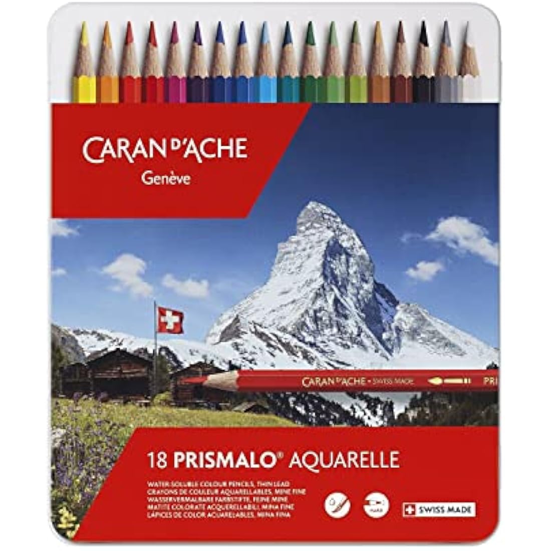 Caran d'Ache SG Education CD 0999-318 Prismalo Aquarelle Watercolour Pencil (Pack of 18)