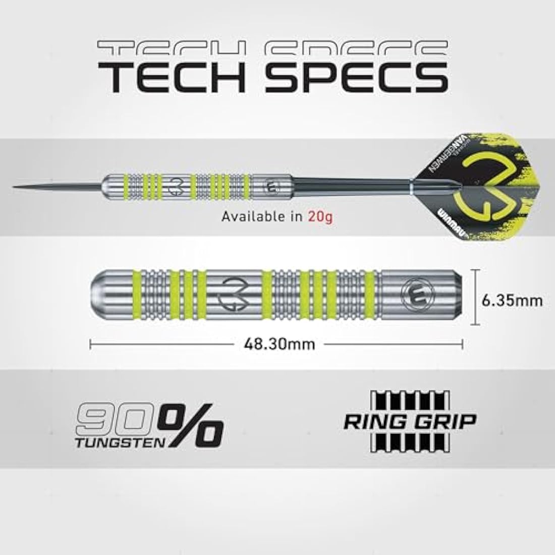 WINMAU Michael Van Gerwen MvG Gift Set - 50 Piece Dart Set with 4 Shafts, 4 Flights Plus Accessories