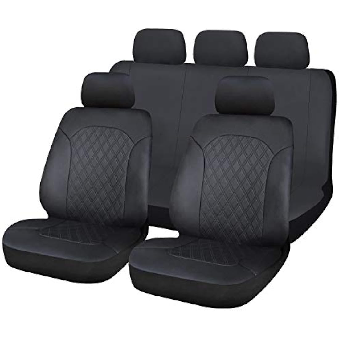 UKB4C Leatherette Full Set Front & Rear Car Seat Covers for VW Volkswagen Golf All Models