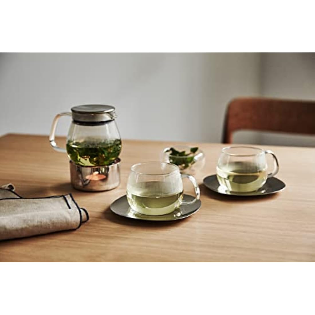 Kinto Unitea - 460 ml One Touch Teapot - Heat resistant - Glass teapot with stainless steel filter and lid