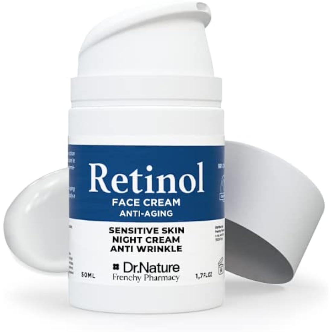 Retinol Face Cream for Sensitive Skin - Natural Skincare with 99% Natural Ingredients - Anti Ageing Cream - Night Cream - Vegan Retinol Moisturizer, Anti Ageing Anti Wrinkle Night Cream