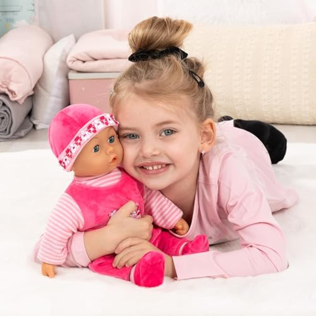 Bayer Design 15inch First Words Baby Doll (Pink)