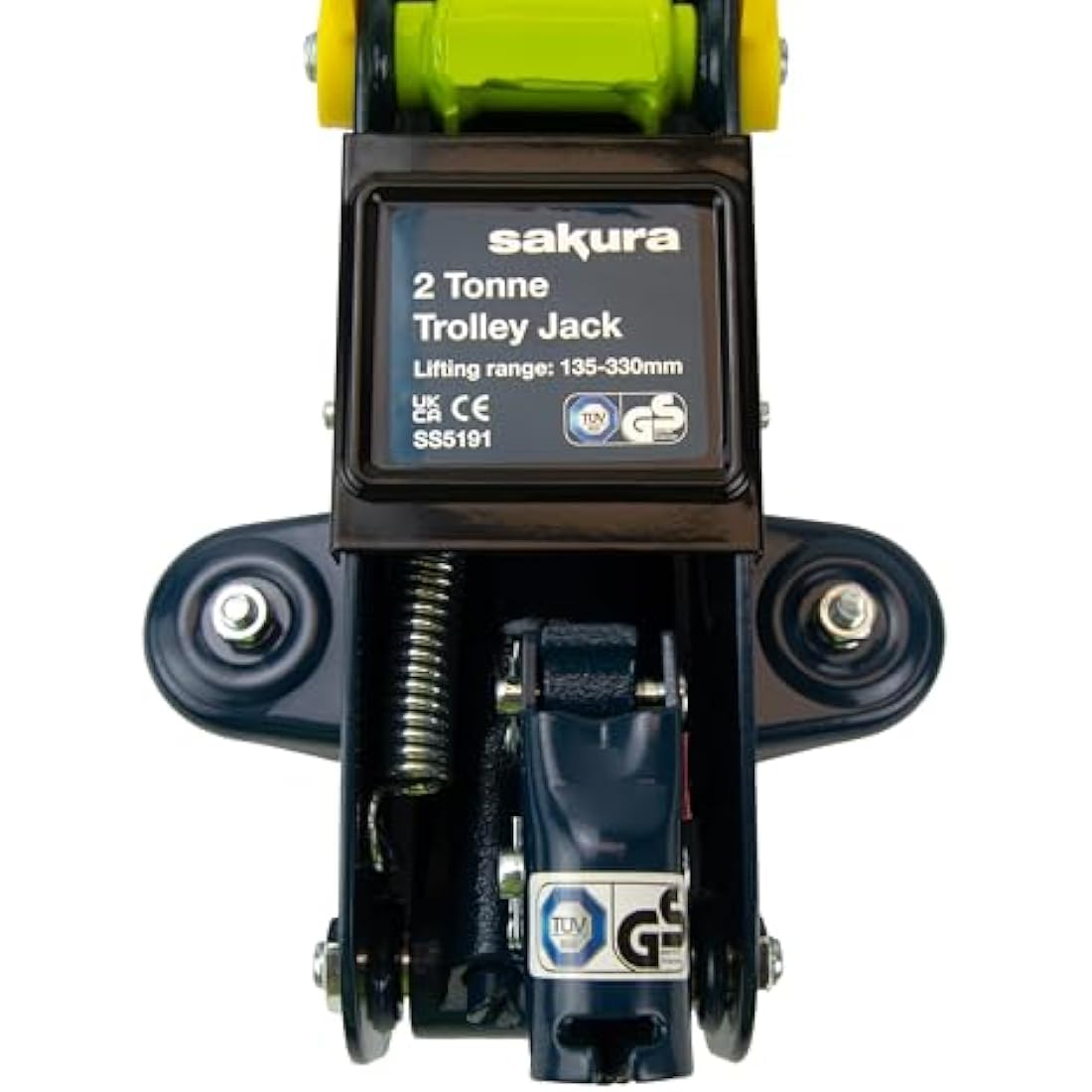 Sakura 2 Tonne Hydraulic Trolley Jack For Cars And Other Vehicles SS5191 - Lifting Range 135 X 330mm - TUV/GS Approved