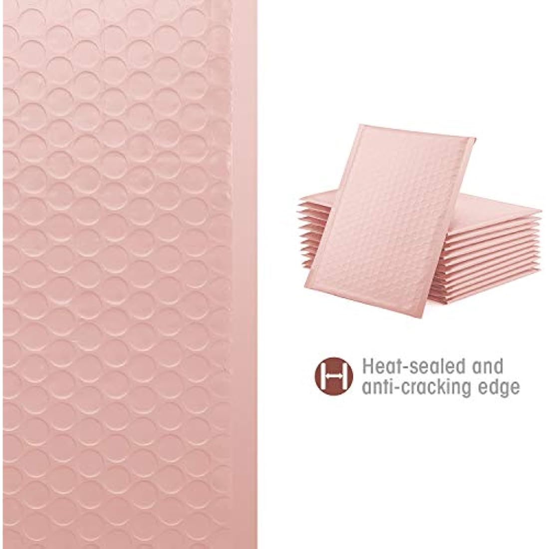 Switory 25Pcs Bubble Mailers, 21.6x28cm Padded Envelopes Bubble Lined Wrap Polymailer Bags for Shipping Packaging Mailing Self Seal, Pale Pink