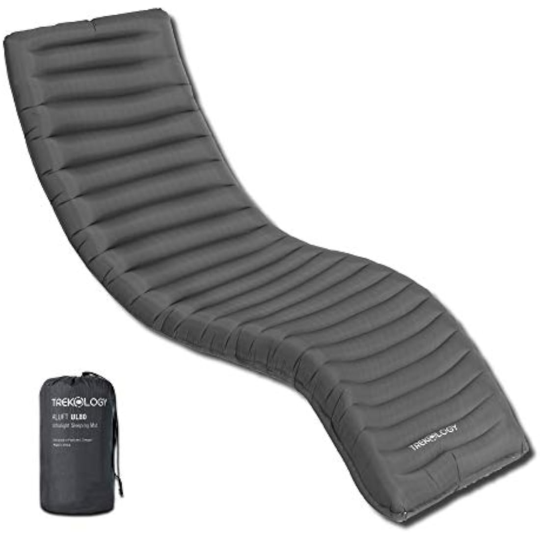 Trekology UL80 Camping Mat, Camping Sleeping Mat, Camping Bed inflating Camping Roll Mat, Camping Mattress Inflatable Camping Mat Camp Mat Lightweight Sleeping Mat Sleeping Pad Roll Up Mattress Single