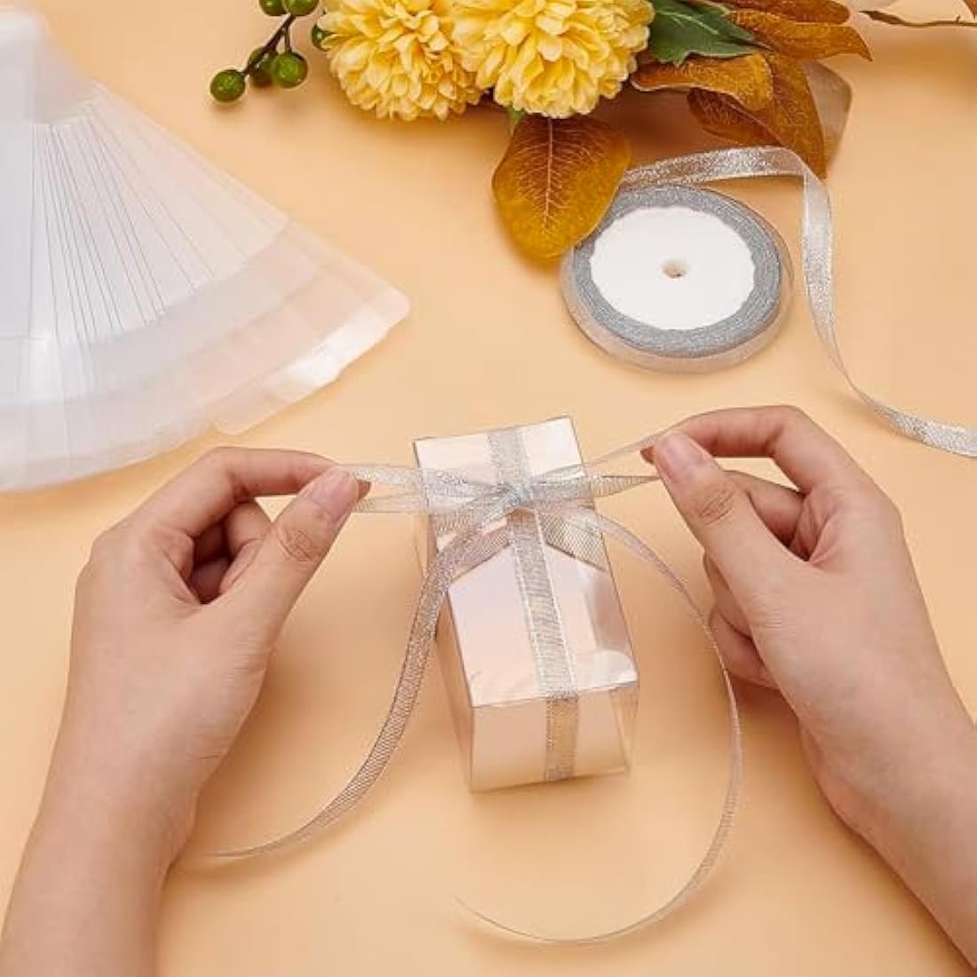 BENECREAT 20PCS Clear Wedding Favour Boxes 5x5x10cm Rectangle PVC Transparent Gift Boxes for Candy Chocolate Balloon, Birthday, Wedding, Party Favors