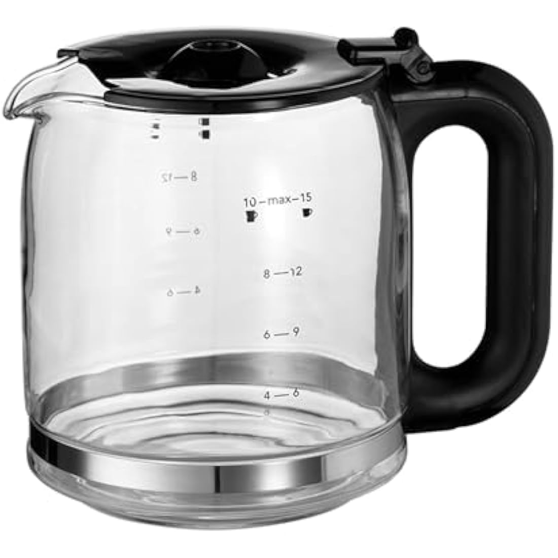 Russell Hobbs Buckingham Filter Coffee Machine, 1.25L Carafe/10 cups, 1-4 Cup brewing option, Fast brew, 24hr timer, 40min keep warm, Pause & Pour, Washable filter, Auto clean, 1000W, 20680