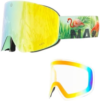 NAKED Optics The TROOP EVO Ski Goggles Men, Ski Goggles Women, Snowboard Goggles, Ski Goggles with Interchangeable Lenses for Bad Weather, Snow Goggles, Skiing Goggles