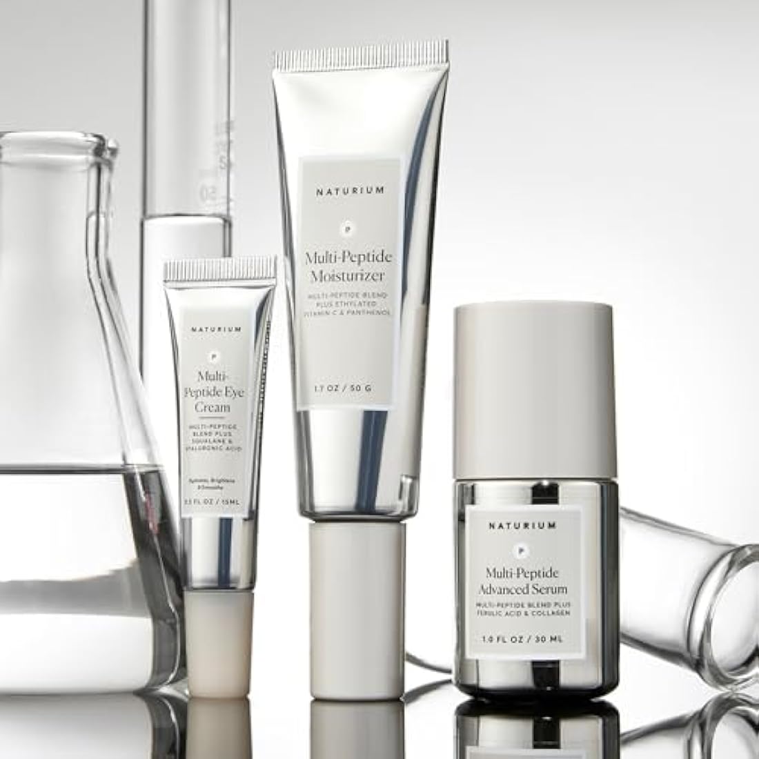 Naturium Multi-Peptide Advanced Serum, Firming & Smoothing Face Serum for Fine Lines & Wrinkles with Advanced Multi-Peptide Blend | 1.0 FL OZ / 30 ML