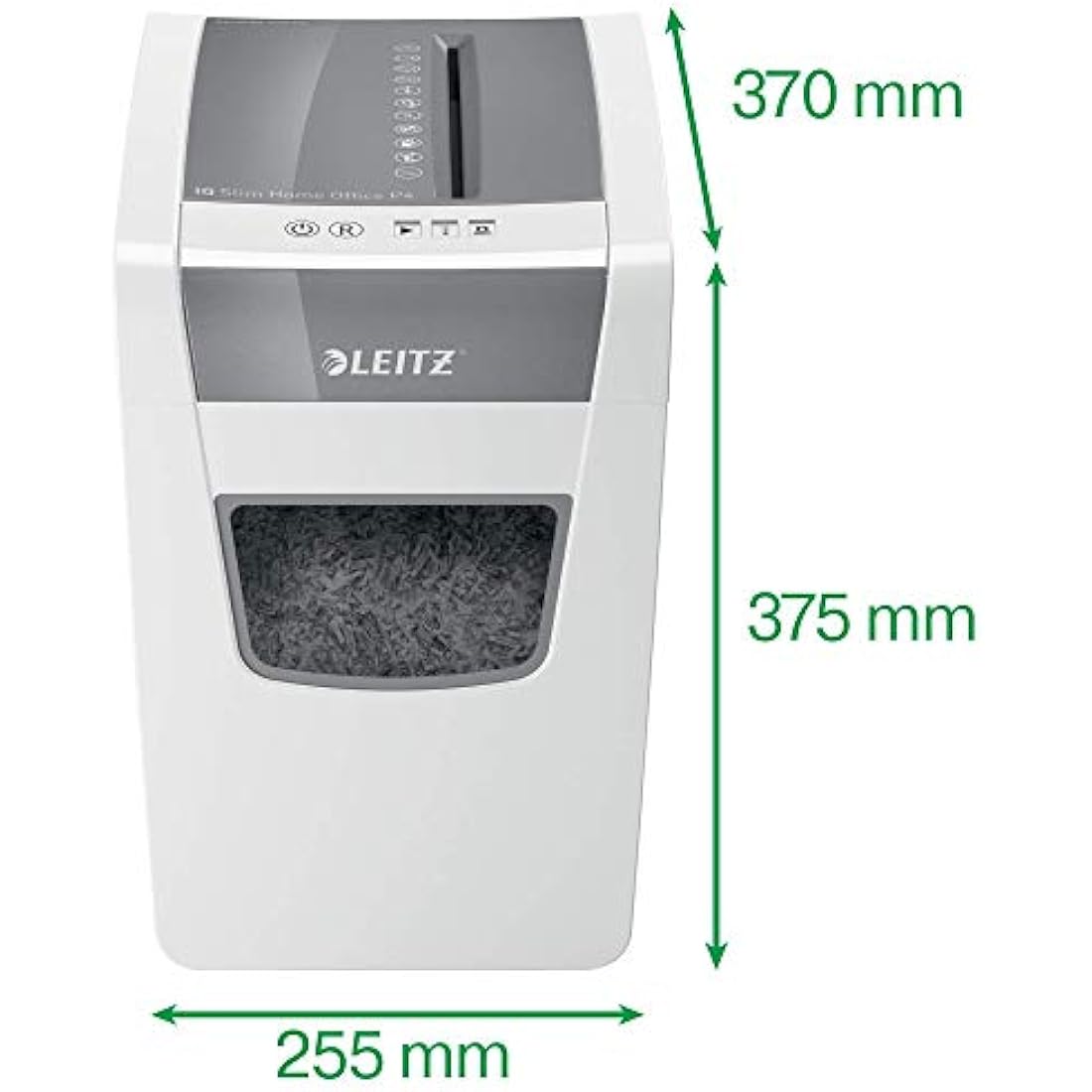 Leitz IQ Slim Home Office Cross Cut Paper Shredder, Shreds 11-10 Sheets (70-80 gsm), 23L Bin, White, 80011000