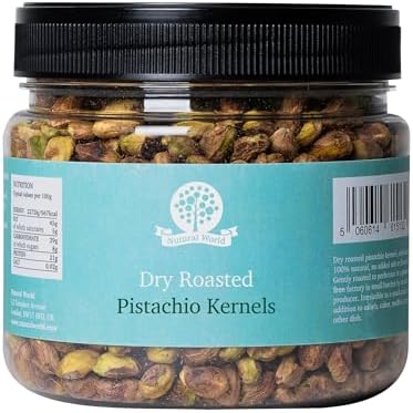 Nutural World - Dry Roasted Pistachio Kernels - Unsalted (500g)