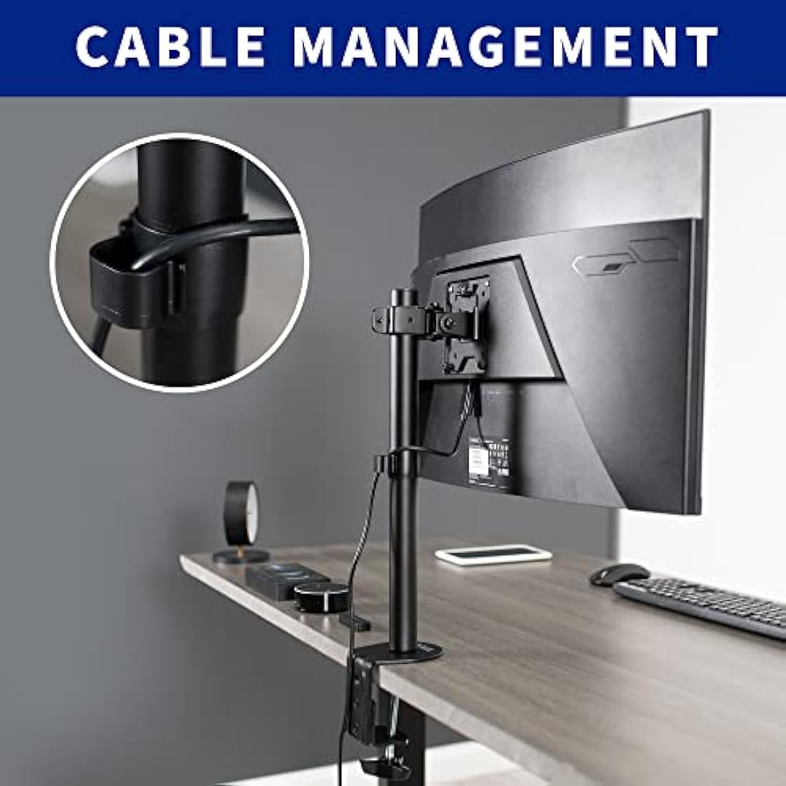 Vivo Single Monitor Adjustable Tilt Desk Mount Stand for 1 LCD Screen up to 32 inches STAND-V001C