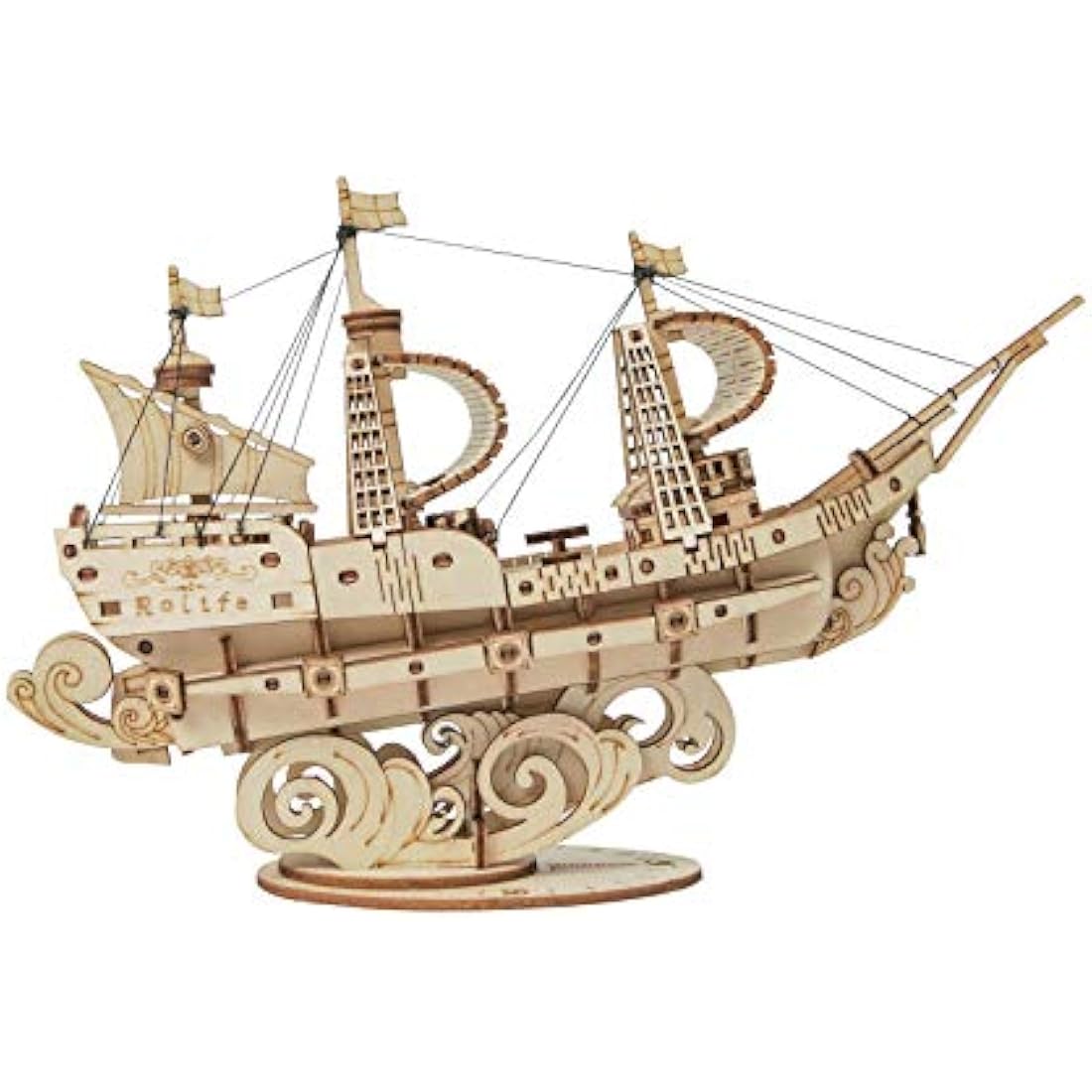 Rolife Model Kits Sailing Ship - 3D Puzzle Boat Wooden Puzzles for Adults and Teens, Construction Kits Toy Building Sets Home Desk Decoration Gifts