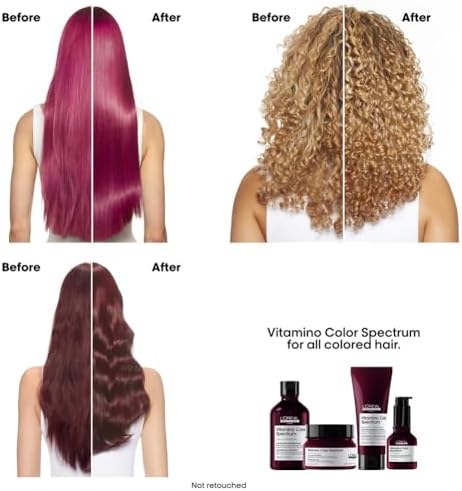 L'Oréal Professionnel Vitamino Color Spectrum Sulphate Free Shampoo, For Coloured Hair, With Ferulic Acid + Citric Acid, Shine, Lock in Day 1 Colour Vibrancy for 100 Days