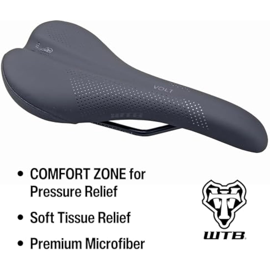 WTB Volt Bike Saddle | Comfortable Mountain Bike Seat | Durable, Contoured MTB Seat for Gravel, Trail, and Enduro