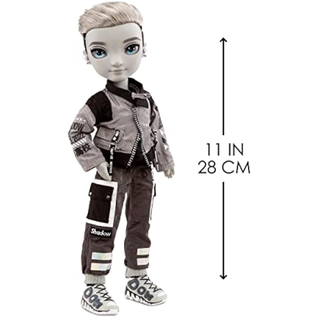 Rainbow High Shadow High Series - ASH SILVERSTONE - Greyscale Fashion Doll With Slick Black Hair, Two Designer Outfits, & Accessories - Collectable - For Kids Ages 6+