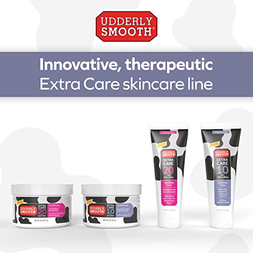 Udderly Smooth Extra Care Cream with 10% Urea for dry skin, Unscented, 8 Ounce (Pack of 2)
