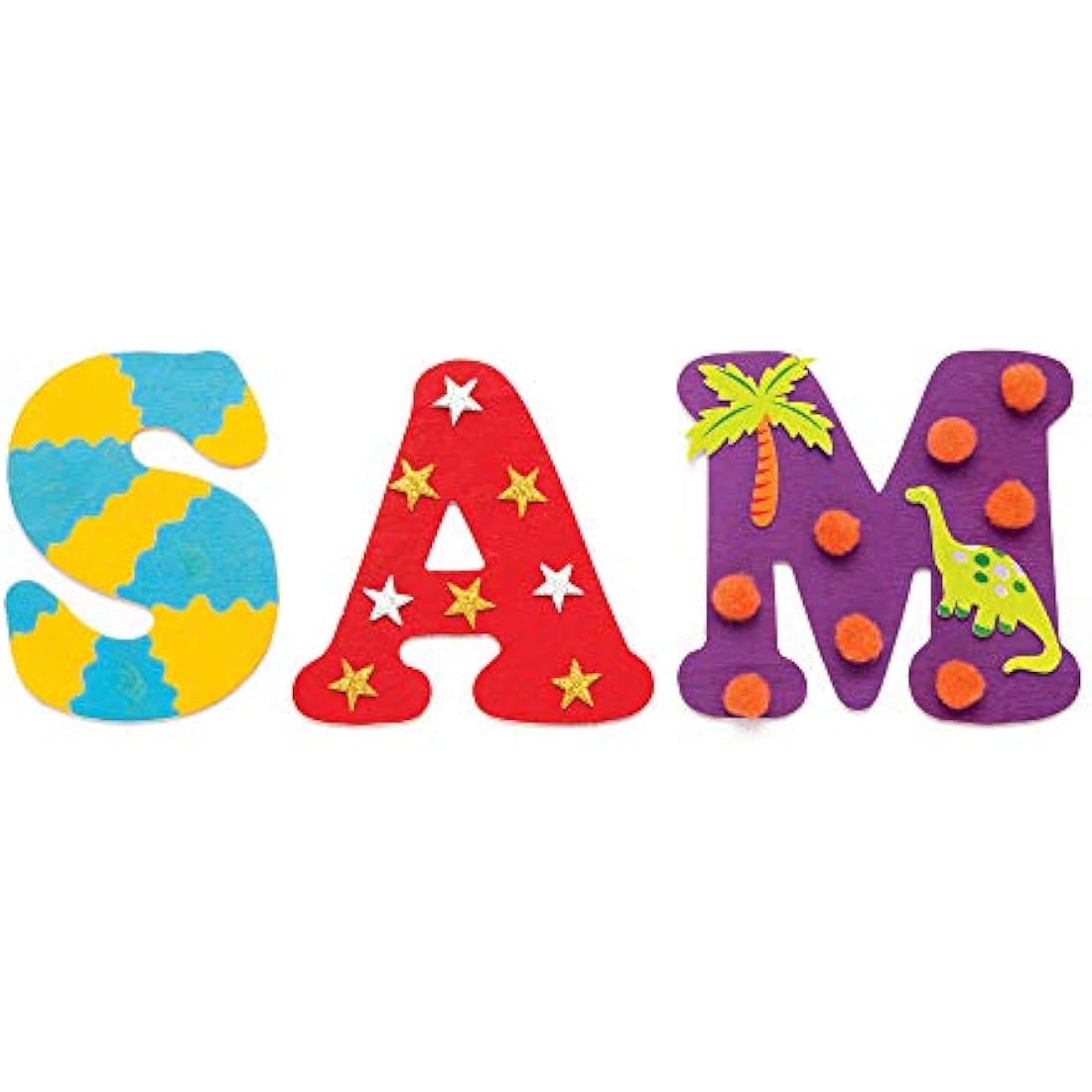 Baker Ross EV266 Wooden Letter Templates (Pack of 52) For Kids to Decorate and Display, 11cm