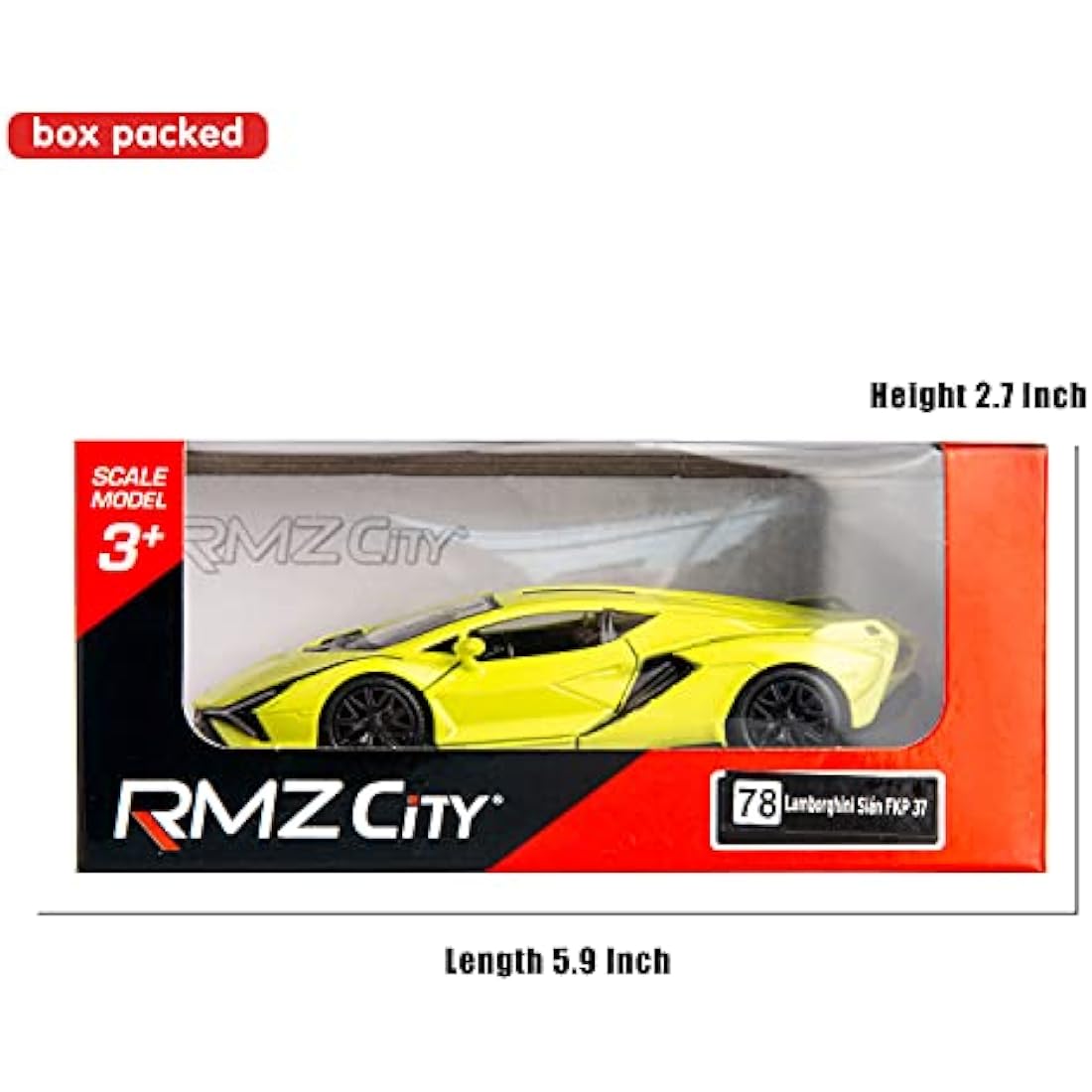 RMZ City 1/36 Scale Lamborghini Sián FKP37 Casting Car Model, Zinc Alloy Pull Back Vehicles Toy Car for Toddlers Kids Boys Girls Gift