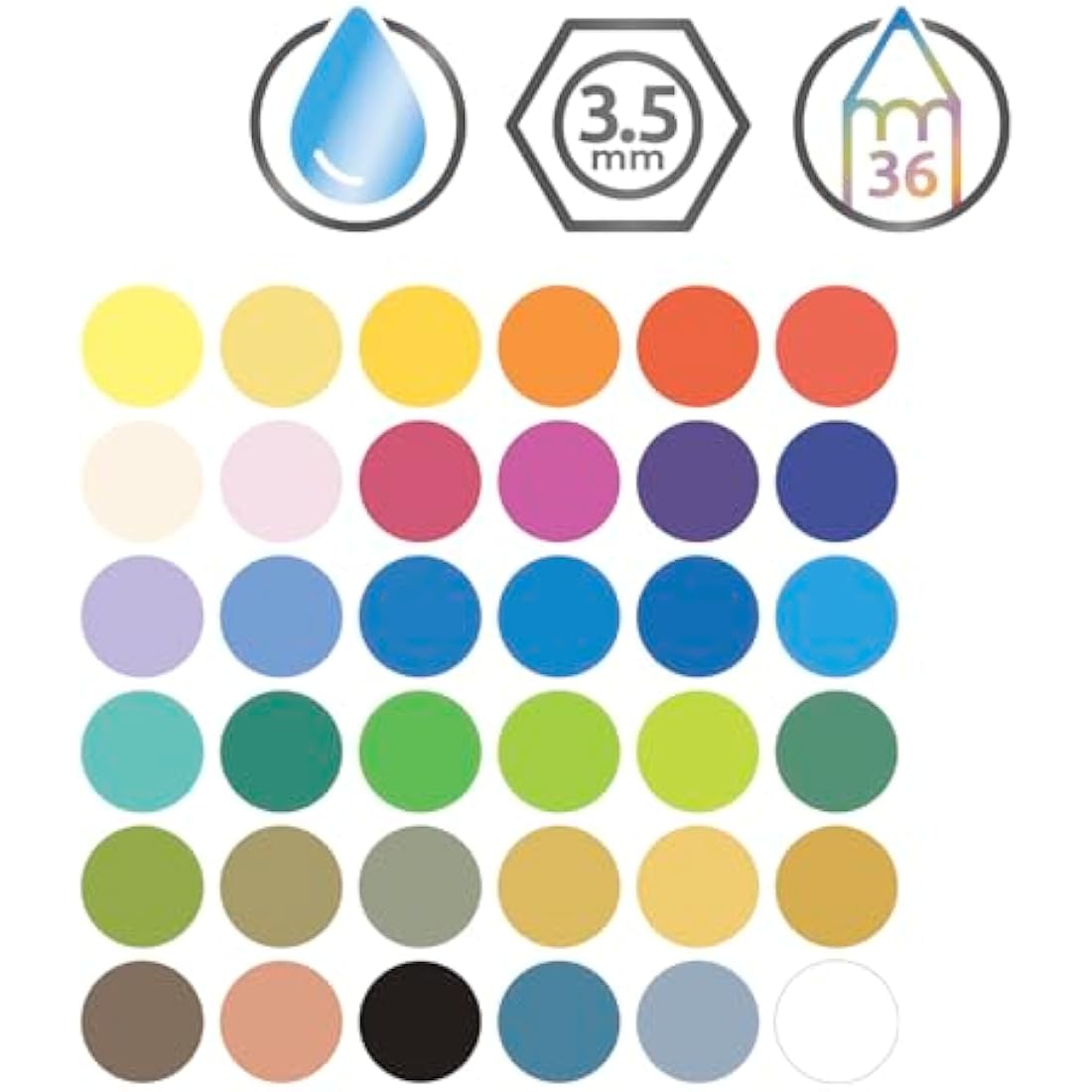 Derwent Watercolour Pencils, Drawing & Painting, Set Of 36, Ideal For Blending & Layering, Professional Quality, 32885