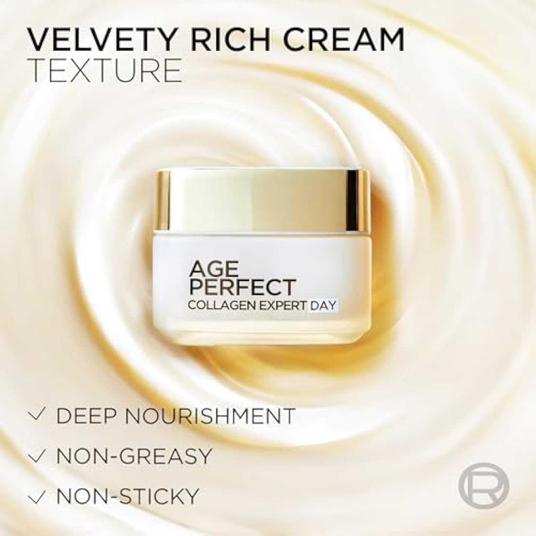 L’Oréal Paris Age Perfect Collagen Expert Retightening Day Cream 50+, For Visibly Firmer more Supple Skin, Moisturise and Hydrated Skin, Formulated with Collagen AA Fractions, 50ml
