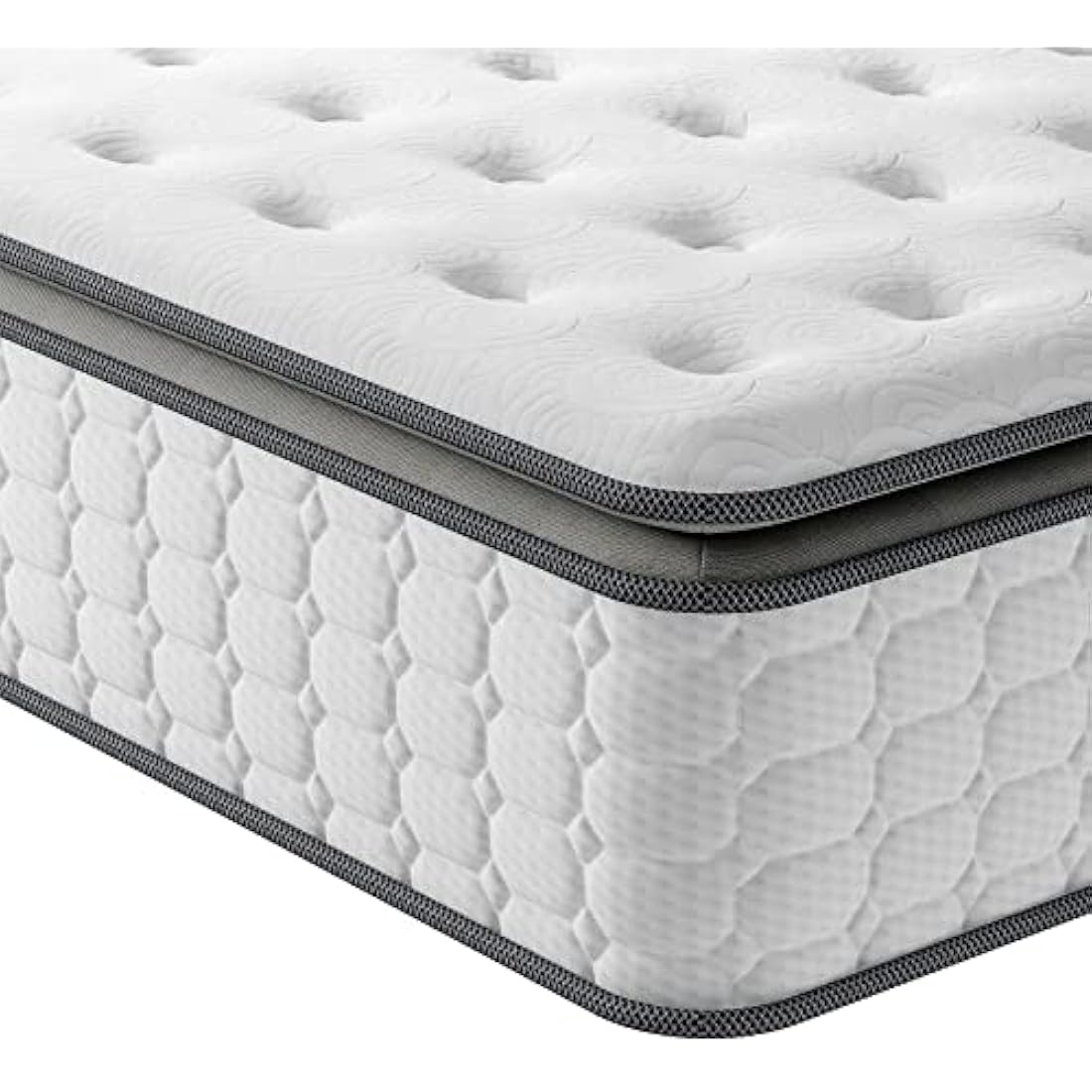 Vesgantti 3FT Single Mattress, 10.6 Inch Pocket Sprung Mattress Single with Breathable Foam and Individually Pocket Spring - Medium, Upgraded Pillow Top Collection