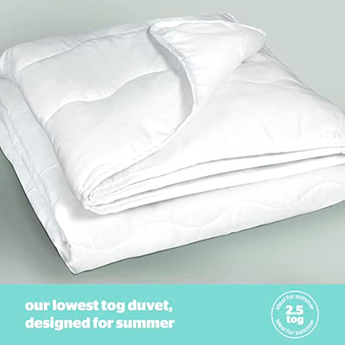 Silentnight Summer Breeze 2.5 Tog Double Duvet - Lightweight Low Tog Summer Duvet Quilt Ideal for Warm Nights and Hot Sleepers - Hypoallergenic and Machine Washable - Double - 200x200cm
